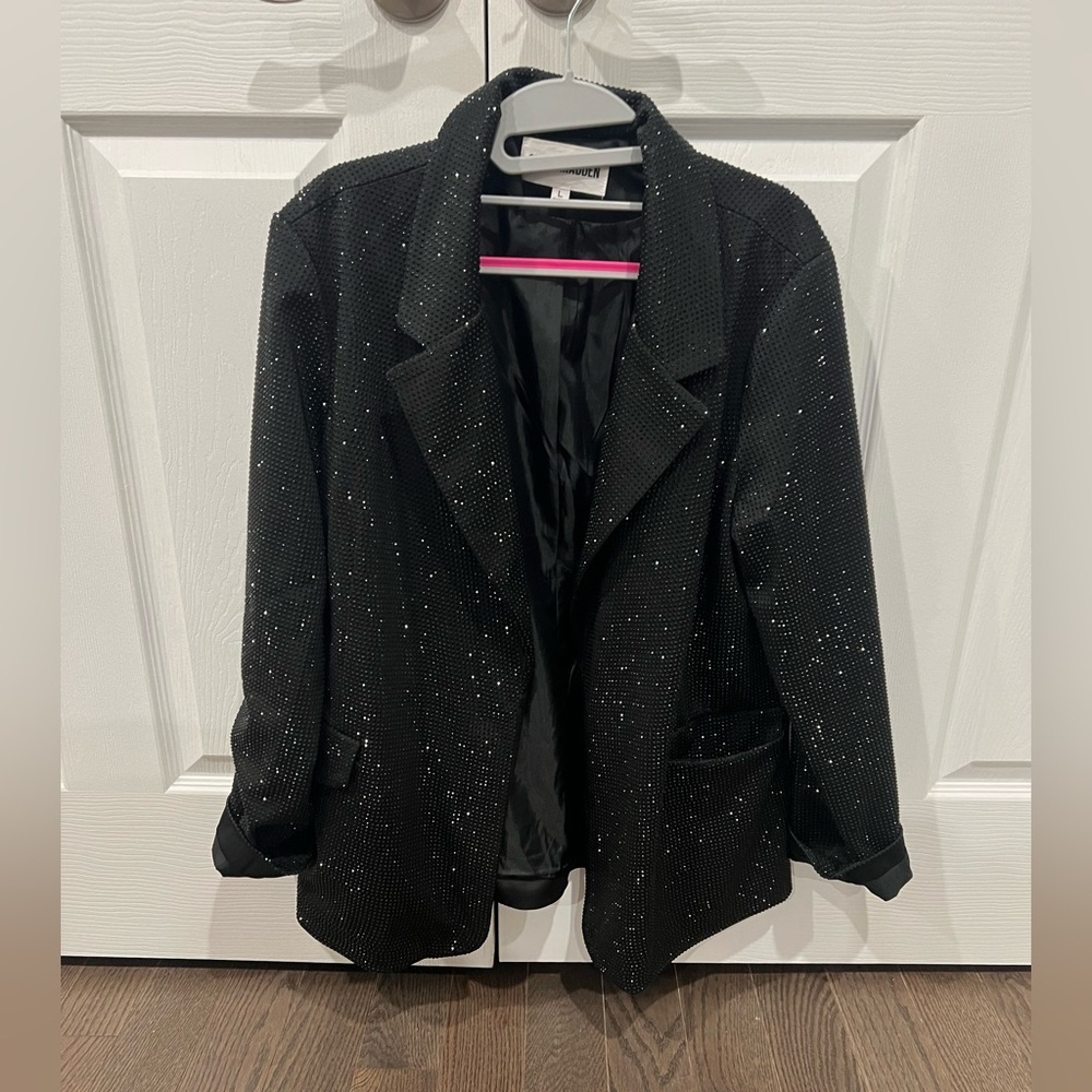 Steve Madden Black Sparkle  Blazer